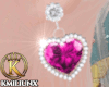 💕Fuchsia Heart Earrin