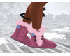 Pink snow boots