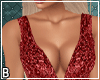 Red Sparkle Side Gown