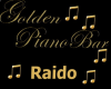 Golden Piano Radio Sign