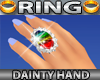 Rainbow Ring Dainty Hand