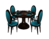 brown teal coffee table