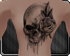 Skull And Rose bak tat
