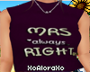 (A) Mrs Right Top