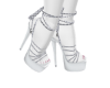 White & Silver Heels