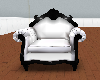 black & white armchair