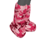 PINK CAMO FUR BOOT