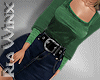 Green Denim Skirt Set