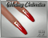 Melony Red & Gold Nails