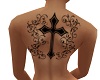 Cross/Vines Back Tattoo