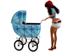 ANIMATED BABY CARRIAGE 