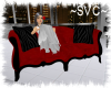 ~SVC~ Red Suede Couch