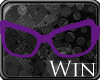 Purple lensless glasses