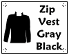 (IZ) Zip Vest Gray Black