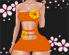 Orange Flower Dress