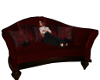 Elegant Red Cuddle Sofa