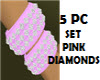Al 5 PC Diamonds n Pink