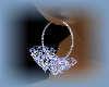 Blue Diamond Charm Hoops