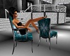 Teal animated chair
