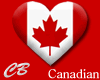 CB Canadian flag heart