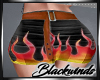 Black Flame Skirt+Belt