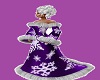 purple snowfkes gown