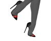 *PR@DA Black Lace Heels