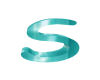 Chrome Letter S in Teal