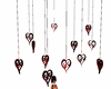 Valentine red hearts