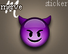 M" Devil Emoji