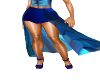 sexy blue shiffon skirt