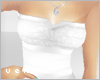 V ~ White mini dress