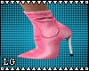 LG PINK LEATHER BOOTS