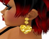 PBF* Gold Heart Earrings