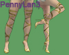 Strappy PF boots gold