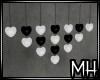[MH] Hanging Hearts W/B
