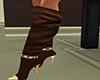 Brown Boots w Gold Heels