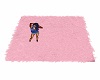 light pink furry rug