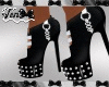 Black White Studded Heel