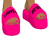 bank pink slippers