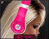 !B Pink Headphones F