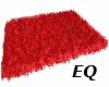 EQ red fur rug