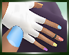 :)Wht Glove Color Nails
