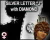 Silver Letter Dia J (F)