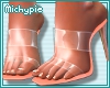 Sophie Peach Clear Heels