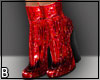 Red Sequin Ankle Boots