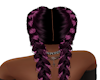 pink black braids