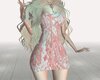 A | Pink Metallic Dress
