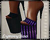 *Roxi Blk Purple Heels