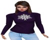 Snowflake sweater purple